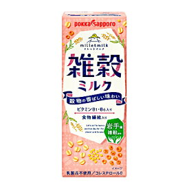 【送料無料3ケース】雑穀ミルク　milletmilk　ポッカサッポロ　200ml　紙パック　24本入×3★北海道、沖縄のみ別途送料が必要となります