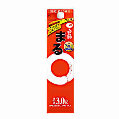 【2ケース】白鶴 まる 白鶴酒造 3L(3000ml) パック 4本×2