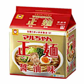 【1ケース】マルちゃん正麺　醤油味　東洋水産　5食パック　6個入