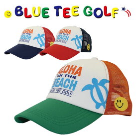 ブルーティーゴルフ メッシュ キャップ（ALOHA ON THE BEACH）BLUE TEE GOLF BTG-CP006 あす楽