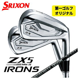 【第一ゴルフオリジナル】スリクソン(SRIXON) ZX5 Mk2 アイアングラファイトデザイン RAUNE(ラウネ)アイアン シャフト#5～Pw(6本セット)