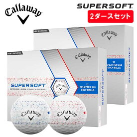 【2ダースセット】 キャロウェイ Callawayゴルフボール 1ダース 12球入りスーパーソフト スプラッター 360SUPERSOFT SPLATTER 360 2024年モデル