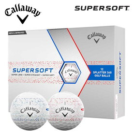 【5月1日限定！全商品ポイント10倍！】キャロウェイ Callawayゴルフボール 1ダース 12球入りスーパーソフト スプラッター 360SUPERSOFT SPLATTER 360 2024年モデル