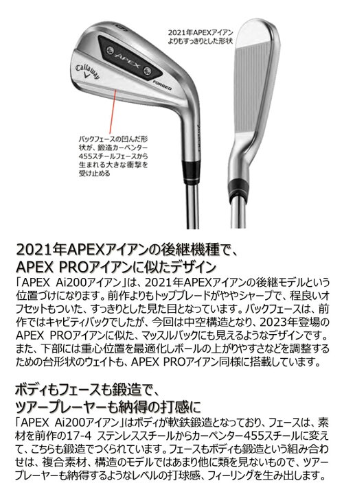 キャロウェイ APEX 銘打っ Ai200 #4 トラヴィル95（S)