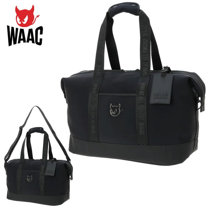 楽天市場】WAAC ワックユニセックス ボストンバッグ ブラックUNISEX 