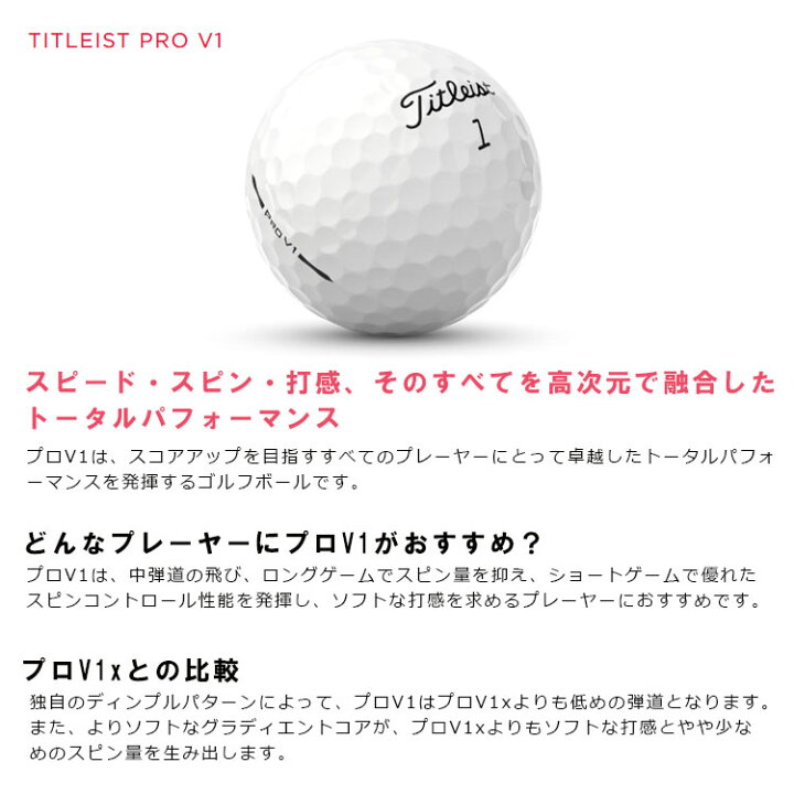 楽天市場】【3ダースセット】 タイトリスト プロ V1 ゴルフボール 