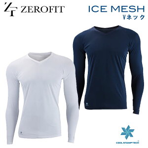 �C�I���X�|�[�c �[���t�B�b�g�A�C�X���b�V�� V�l�b�N ���� �A���_�[�E�F�AZEROFIT ICE MESH V NECK�u�C�l�b�N �S���t