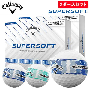 �y�S�i�|�C���g5�{!4/14 20:00 - 4/17 09:59�܂Łz�y2�_�[�X�Z�b�g�z�L�����E�F�C Callaway�S���t�{�[�� 1�_�[�X(12������)SUPERSOFT DISTRESSED STRIPE�u���[�{�[�� �e�B�[���{�[�� ���C������{�[�� �X�[�p