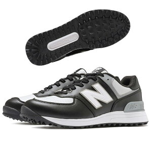 �j���[�o�����X new balance�S���t�V���[�Y �X�p�C�N���XGolf 574 v4 �u���b�N/�z���C�gBLACK with WHITE and GREY MATTER UG574B4