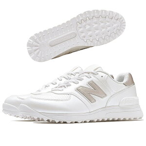 �y���f�B�[�X�z�j���[�o�����X new balance�S���t�V���[�Y �X�p�C�N���XGolf 574 v4 �z���C�g/�s���NWHITE with PINK SALT WG574A4