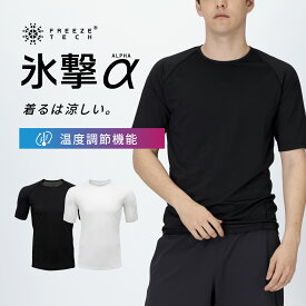 氷撃 α フリーズテック 直営ストア限定 電動ファン付きウェアに相性最強 冷感シャツ 半袖クルーネック 冷感 温度調整 温度調節 ひんやり 暑さ対策 暑さ対策グッズ 猛暑 酷暑 猛暑対策 熱中症 氷撃 Peformance パフォーマンス リベルタ White Black LIDEF revft