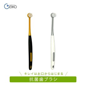 抗菌歯ブラシ ゴールド シルバー 1本 2本 6本 セット 歯ブラシ はぶらし ハブラシ 極細毛 フラット毛 丸形ヘッド 歯間 ブラッシング オーラルケア デンタルケア 口臭 歯垢 除去 ファミリーサービス エイコー