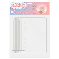 【749円24枚入り】PPシートシール帳 A6 リフィル ppシート 6穴 A7/A6 シール専用台紙 6穴 シール台紙 6穴…