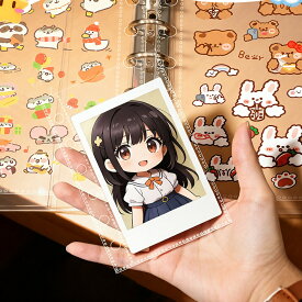 【ポイント5倍】シール帳 リフィル A7 シール台紙 40枚 透明 6穴 ミニ6 バインダー用 クリア 台紙 はがせる 貼り直し コレクトブック 推し活 トレカ 収納 システム手帳 リフィル 文房具 ケイテボ