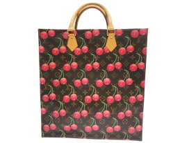 【中古】【美品】LOUIS VUITTON ルイ・ヴィトン M95010 サックプラ モノグラム・チェリー 2005年・村上隆コレクション トートバッグ ハンドバッグ レディース 女性用 希少 レア バック ブランド ビトン
