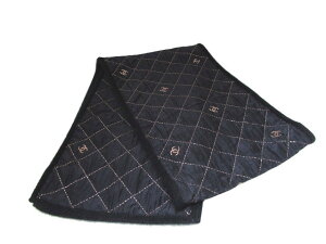 【新品】【未使用品】CHANEL シャネル ココマーク・ロングマフラー ブラック×ピンクゴールド 2019年AW 新作 ストール レディース 女性用 ブランド プレゼント ギフト
