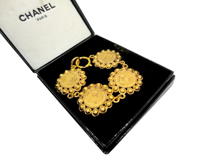 楽天市場】【極美品】CHANEL シャネル カンボンロゴ コインモチーフ 