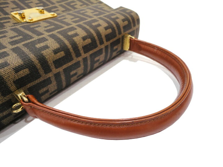 楽天市場】【美品】FENDI フェンディ ズッカ ケリー型 2WAYバッグ 
