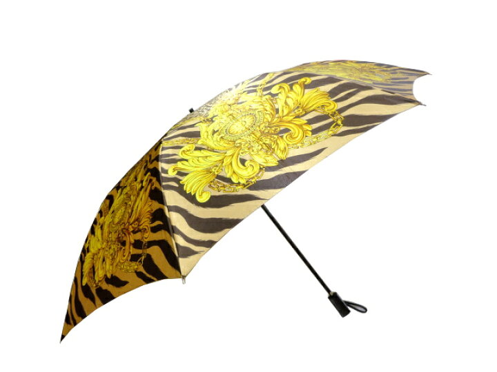 美品 ジャンニヴェルサーチ 総柄 イエローゴールド 長傘 雨傘 ｜傘