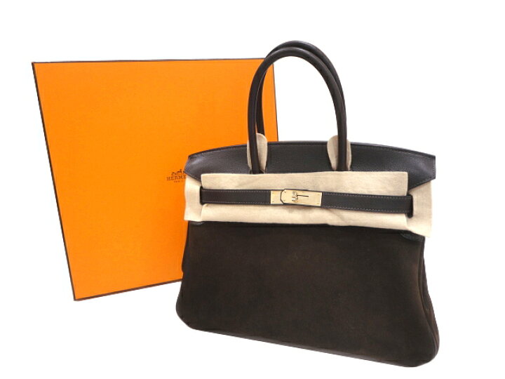 楽天市場】【極美品】HERMES エルメス バーキン30 グリズリー×エバー  