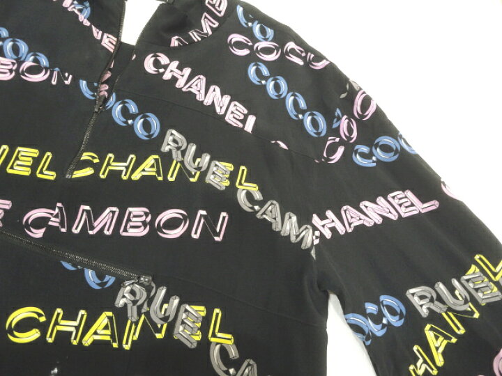 楽天市場】［PR］【美品】CHANEL シャネル プリントシルク ロゴ総柄 