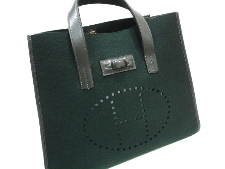楽天市場】【美品】HERMES エルメス フードゥ フェルト×レザー ダーク