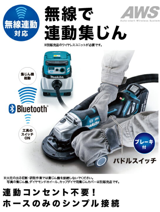 楽天市場】マキタ 14.4V 100mm充電式ディスクグラインダ 本体のみ 