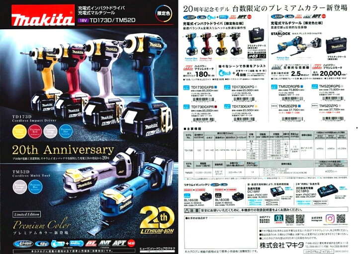 楽天市場】【大吉屋オリジナルセット】マキタ20周年記念モデル 18V充電 