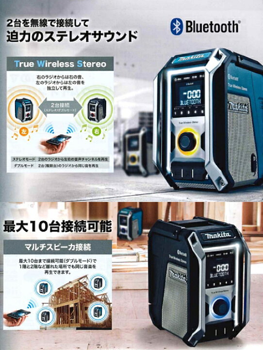 楽天市場】マキタ 充電式ラジオ 青 MR113 本体のみ Bluetooth対応 