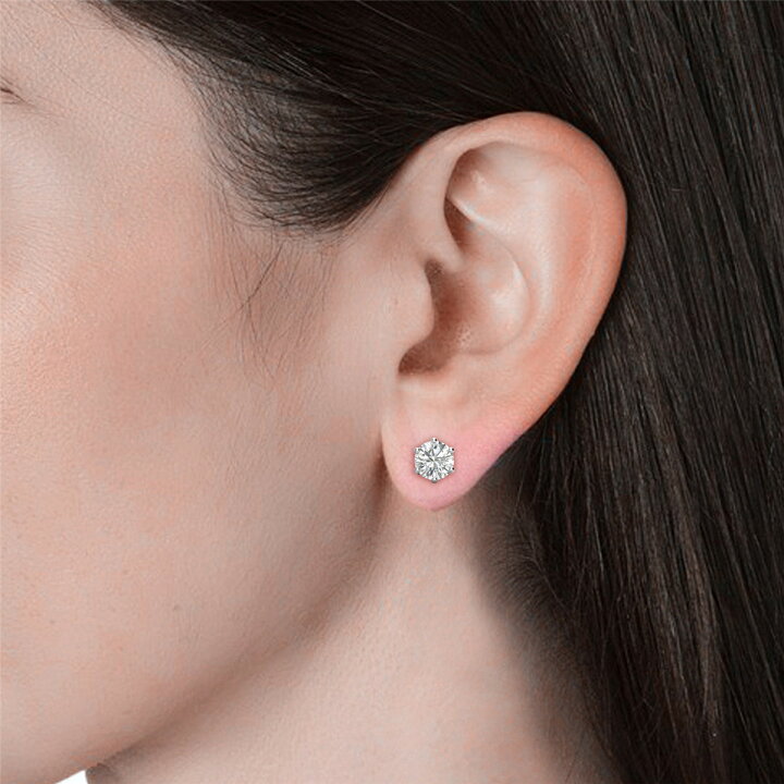 楽天市場】1.0ct 両耳用 ピアス (モアサナイト) シルバー ピアス 