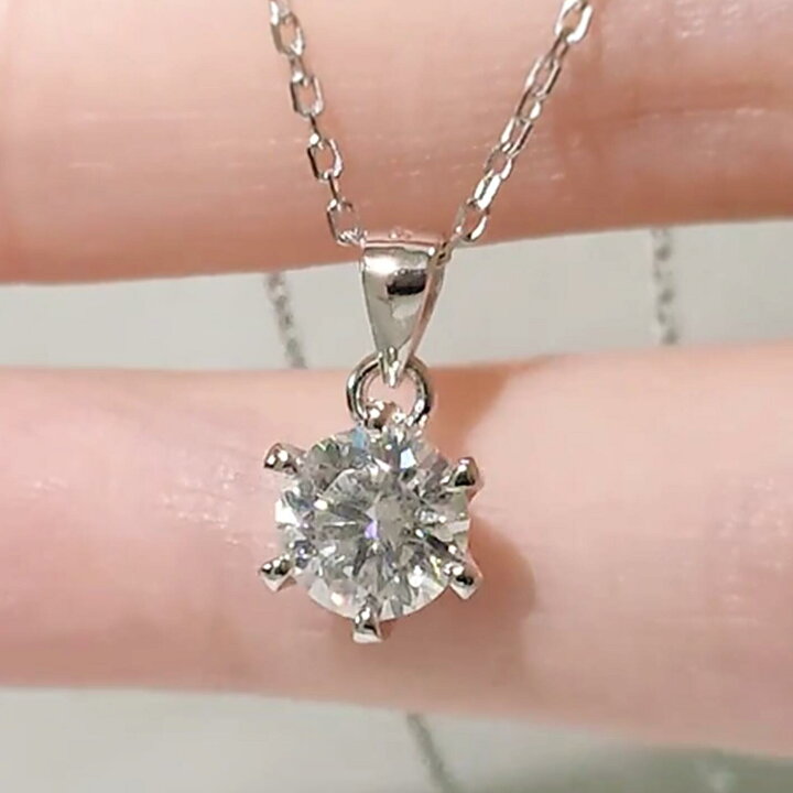 楽天市場】1.0ct 1カラット ネックレス (モアサナイト) シルバー 
