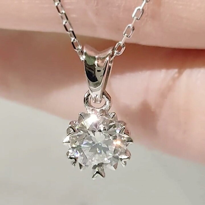 楽天市場】1.0ct 1カラット ネックレス (モアサナイト) シルバー 