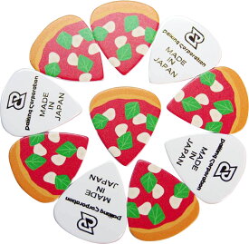 D-PICK PIZZA1.0mm10pcsPack ダイキングギターピックピザ柄ティアドロップ1.0mm10枚パック。ネコポスでお客様宅ポストへのお届けなので在宅の必要はありません、日本全国送料無料。ネコポスでお客様宅ポストへのお届けです。
