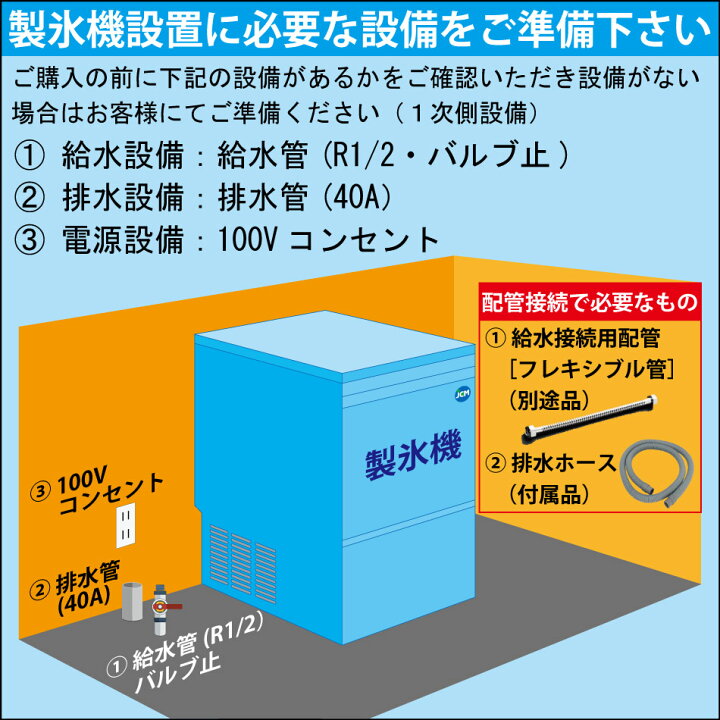 楽天市場】☆冬割キャンペーンSAEL☆ JCMI-40 業務用 JCM 製氷機 40kg 