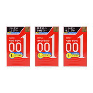 [3個セット]OKAMOTO オカモトコンドームズ オカモト ゼロワン 0.01ミリ Lサイズたっぷりゼリー 3コ入 岡…