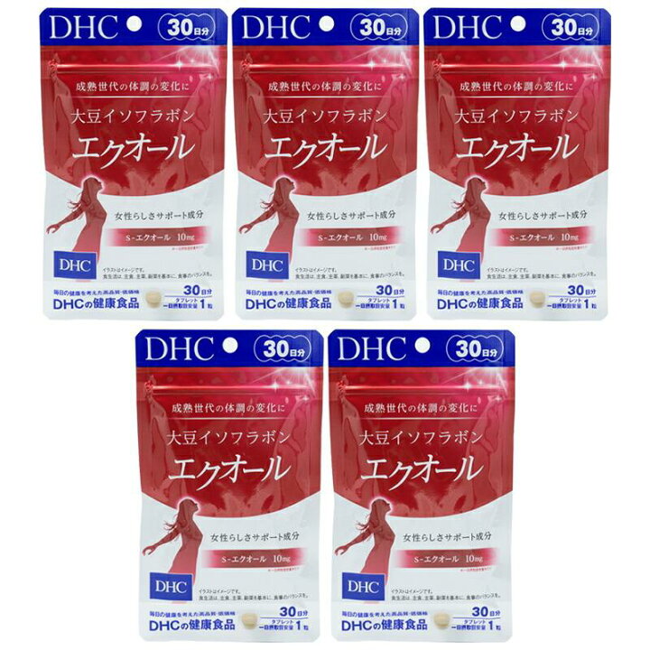 楽天市場】[5個セット]DHC 大豆イソフラボン エクオール 30日分 30粒  