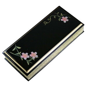 高級過去帳 面金粉 上蒔絵 桜唐草 5.0寸 日入 送料無料 0603a009f