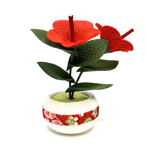 ペットメモリアル お花の12か月 ちりめん (ミニ)季節の鉢植え 12か月 南天 梅 桃 桜 藤 アマリリス ハイビスカス ほうずき 桔梗 柿の木 紅葉 椿 季節のお供え飾り 月命日 ちりめん素材