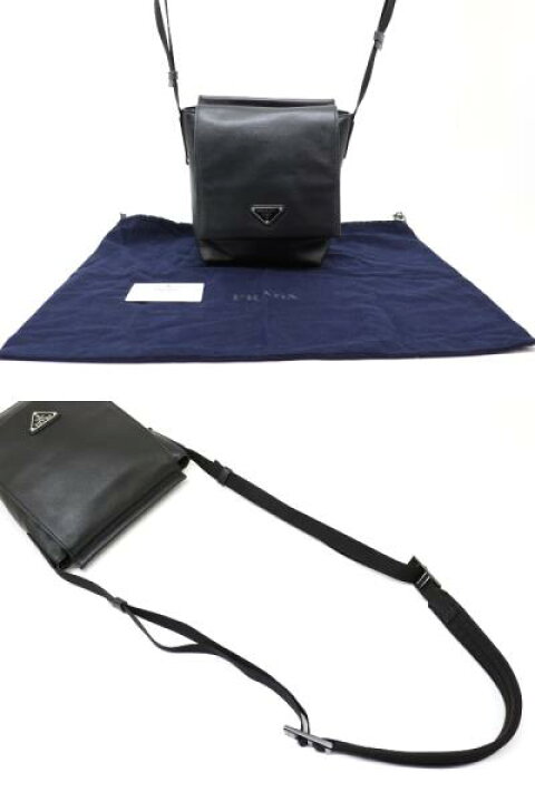 楽天市場】PRADA プラダ バッグ ショルダーバッグ ブラック レザー 