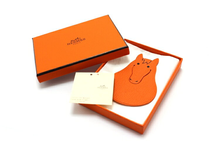 楽天市場】HERMES エルメス ピカブック ブックマーク 馬 レザー 