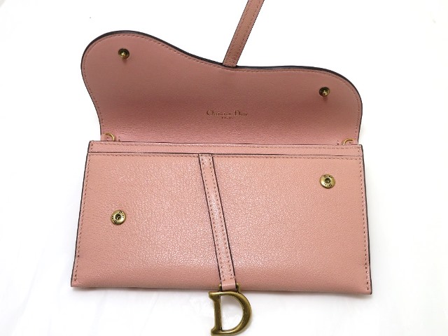 楽天市場】Dior ディオール 財布 サドルチェーンウォレット ピンク