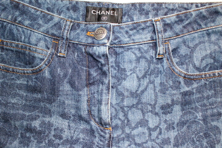 楽天市場】CHANEL シャネル パンツ デニムパンツ レディース38 ブルー  