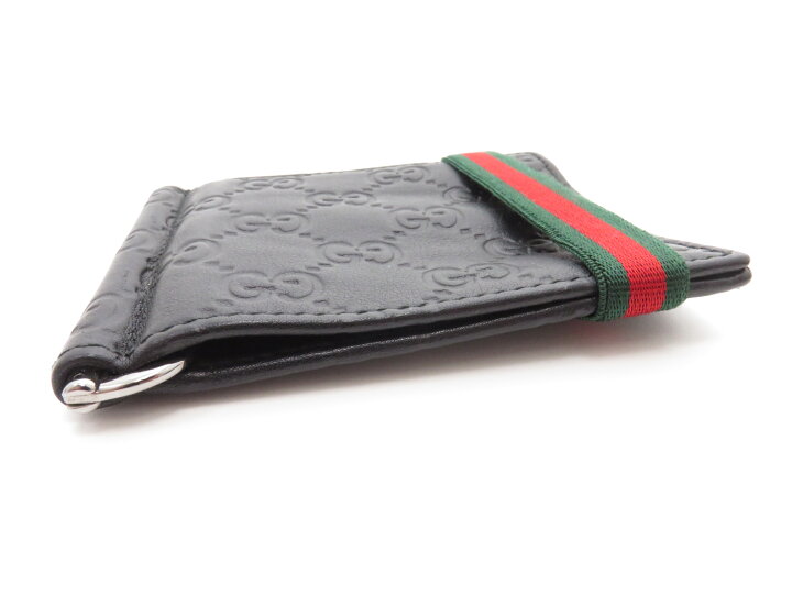楽天市場】GUCCI グッチ マネークリップ付き二つ折り財布 グッチシマ  