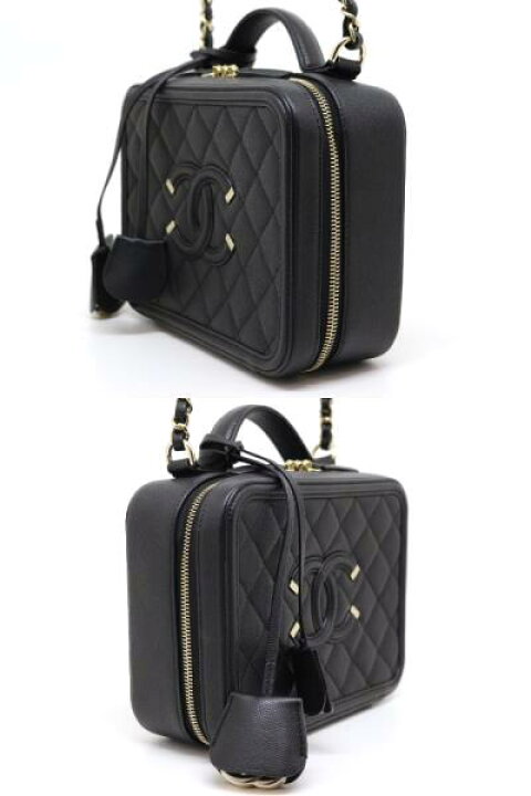 楽天市場】CHANEL シャネル バッグ CCフィリグリー バニティバッグ 