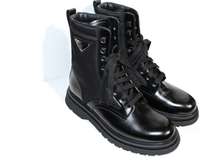 楽天市場】PRADA プラダ コンバットブーツ メンズ8ハーフ 約27.5cm 