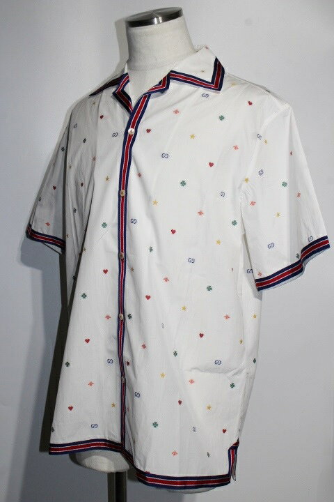 美品】GUCCI 星柄 半袖シャツ 42