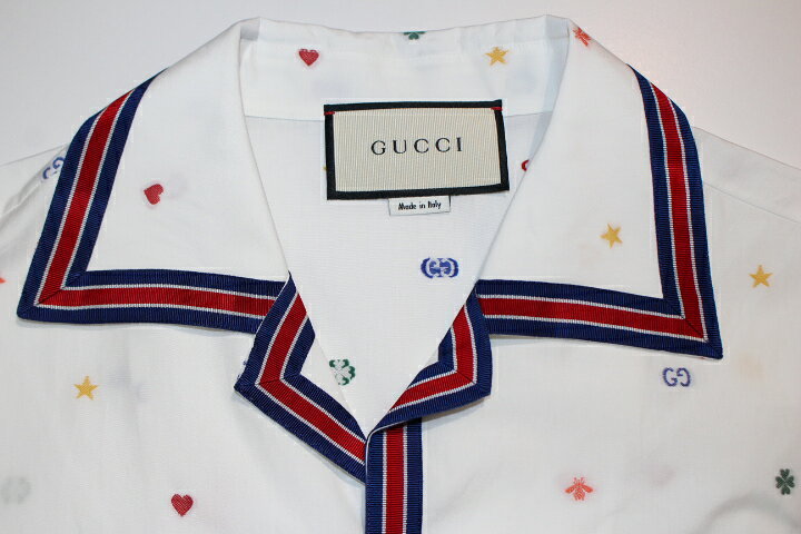 美品】GUCCI 星柄 半袖シャツ 42