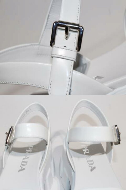 楽天市場】PRADA プラダ モノリス ブラッシュドレザー サンダル 