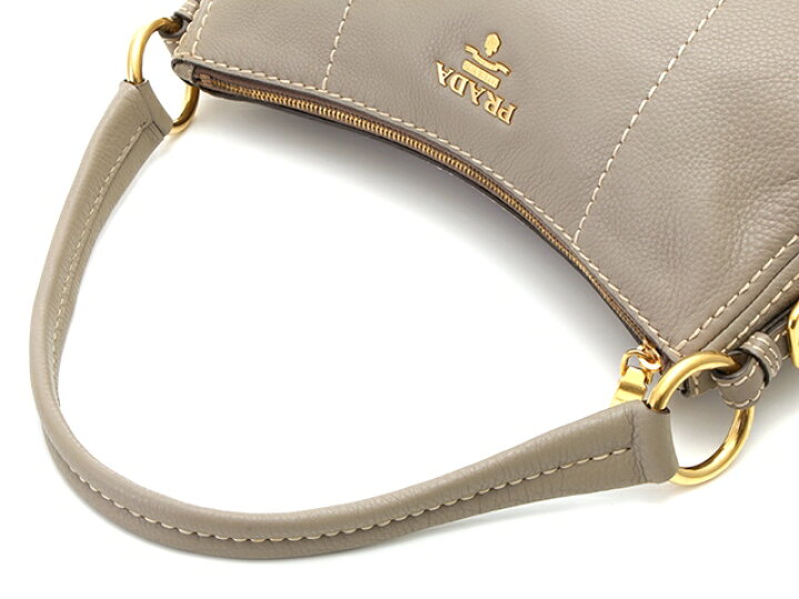 楽天市場】PRADA プラダ ワンショルダーバッグ グレー カーフ BR4690 