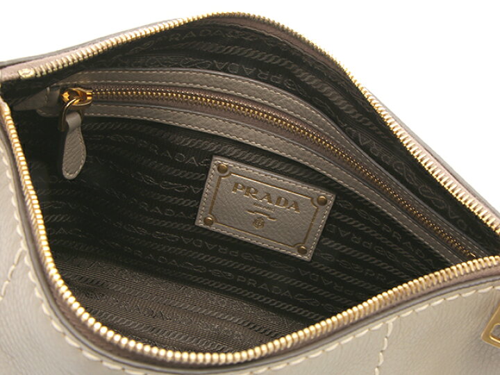 楽天市場】PRADA プラダ ワンショルダーバッグ グレー カーフ BR4690 